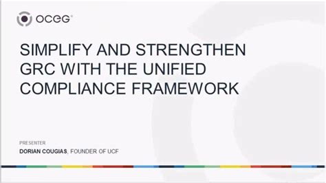 Unified Compliance Framework Education.
